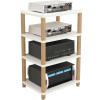 Professional Amplifier Stand HiFi Speaker Equipment Cabinet Solid Wood Multi-Layer Audio Cabinet Modern Light Luxury Audio Stand Safe Environmental Protection Beautiful and Durable (Color : White, S view 1