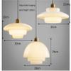 OJRGG Scandinavian Modern Simple Hanging Light Creative Art Bar Chandelier Dining Table Ceiling Light Fixture for Kitchen Island Living Room Bedroom Bedside Dining Room Hallway Pendant Light(B) view 2