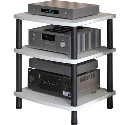 Professional Amplifier Rack HiFi Speaker Equipment Cabinet Multi-Functional Multi-Layer Audio Cabinet High Heat Dissipation Capacity Safe and odourless Structural Stability (Color : White, Size : 3s
