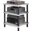 Professional Amplifier Rack HiFi Speaker Equipment Cabinet Multi-Functional Multi-Layer Audio Cabinet High Heat Dissipation Capacity Safe and odourless Structural Stability (Color : White, Size : 3s view 1