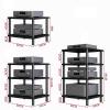Professional Amplifier Rack HiFi Speaker Equipment Cabinet Multi-Functional Multi-Layer Audio Cabinet High Heat Dissipation Capacity Safe and odourless Structural Stability (Color : White, Size : 3s view 3