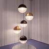 OJRGG Round Milk White Glass Lampshade Chandelier Single Head Nordic Brass E27 Pendant Light Study Room Ceiling Light Fixture for Kitchen Island Living Room Bedroom Bedside Dining Room Hallway(Gold) view 3