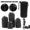 ulafbwur Lens Case Lens Pouch Bag Waterproof Shockproof Neoprene Lens Bag DSLR Waist Bag Lens Holder Cylinder with Internal Protection Camera Lens Storage Bag L view 3