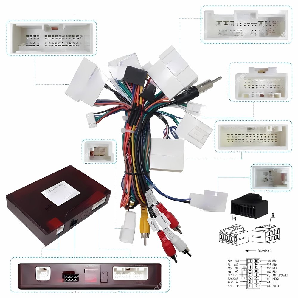 DirectNine Basics Suitable for Toyota Lexus Most Fiber Optic Audio decoder Power Cord Packaging Protocol Box CANBUS