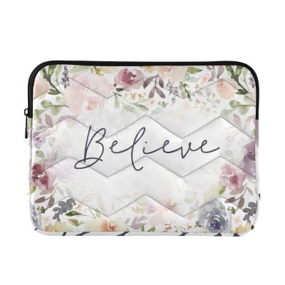 ALAZA Have Faith Believe Christian Rose Flowers Laptop Sleeve Case 13, 13.3, 14 inch, Computer Cases for Pad Tablet, Waterproof Briefcase Bag