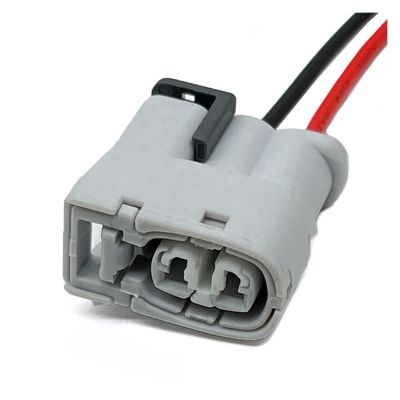 BUIEX 2 Pin Car Injector Connector Wiring Harness 90980-11246 7283-8226-30 Compatible with 2JZ-GE SC300 RX7 S6 Toy~ta Matrix Lex~s Hyu~dai Ma~da (Color : 2Pin Gary, Size : 1 Pc with 15cm Wire)