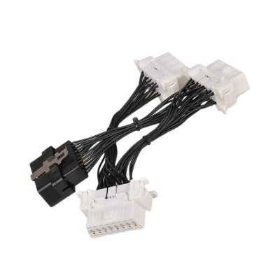 Buxns Splitter Extension Y Cable 1 to 3 Female 16 Pin Diagnostic Connector Wire Harness