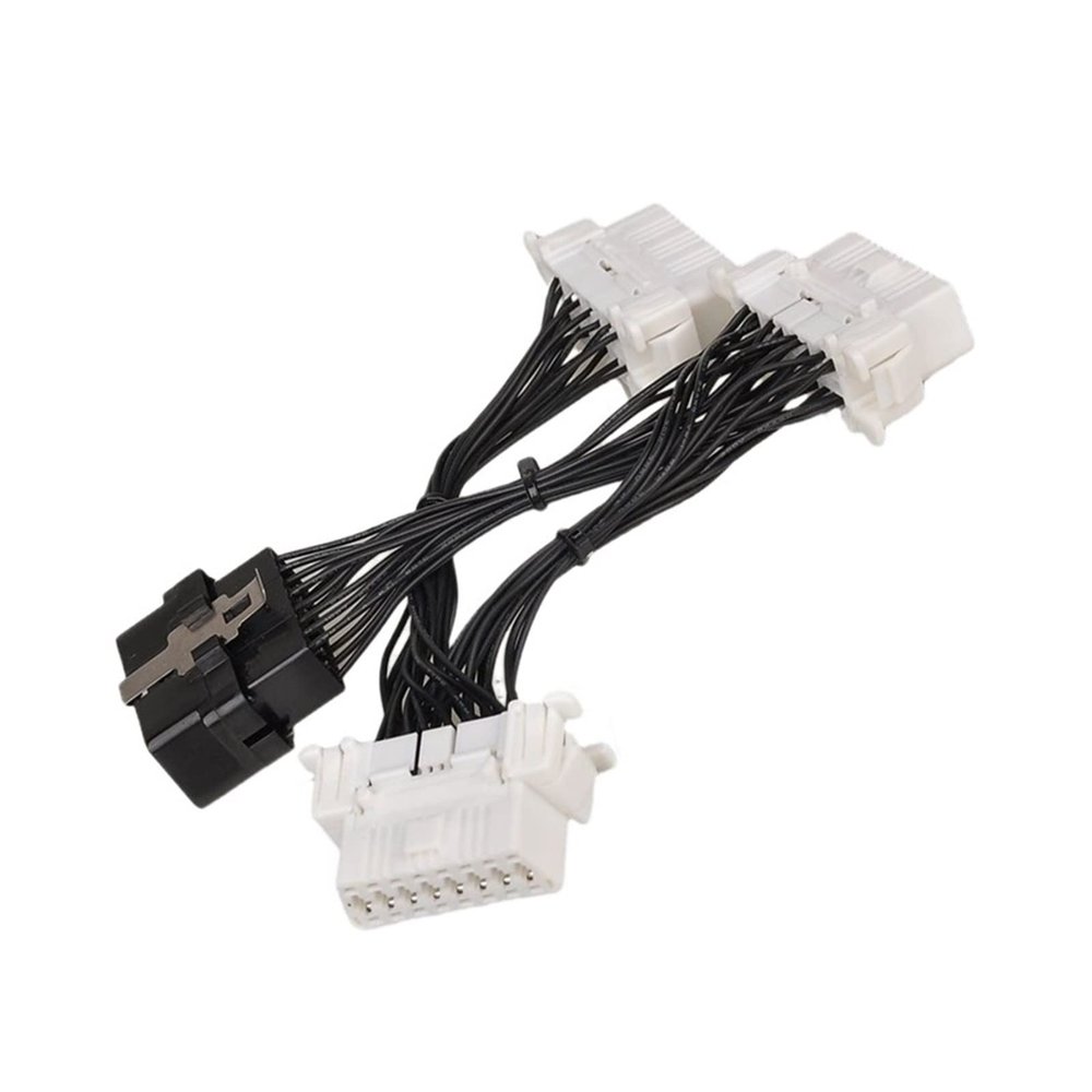 Buxns Splitter Extension Y Cable 1 to 3 Female 16 Pin Diagnostic Connector Wire Harness