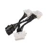 Buxns Splitter Extension Y Cable 1 to 3 Female 16 Pin Diagnostic Connector Wire Harness view 1