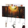 EKYOSHCZ Halloween Party Print Key Holder with 5 Hooks Wall Mounted Key Hook Decorative Wall Self Adhesive Coat Hook for Bags, Coats, Umbrella, JJ0531000 view 1