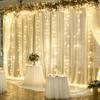 10ft x 10ft Champagne Tulle Backdrop Curtain with Lights String for Parties Wedding Bridal Shower Sheer Champagne Curtain Backdrop for Birthday Party Baby Shower Photo Booth Decorations view 3