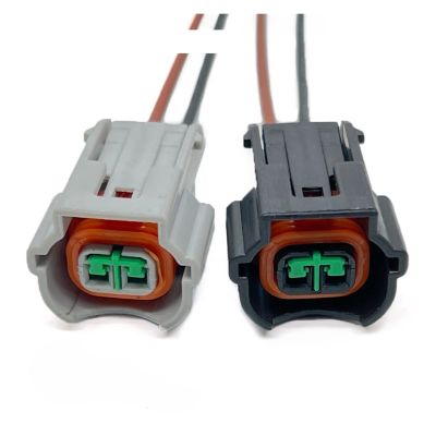BUIEX 2 Pin Car Turn Signal Injector Plug Waterproof Electronic Connector Wiring Harness Sonata 936139-1 PU465-02127 (Color : 2P Grey, Size : 1 Pc with 15cm 18AWG)