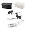 Homoyoyo Power Cord Storage Box Plastic Organizer for Data Headset Cables Black Efficient Wire Management Design Scratch Resistant for Home Office view 1