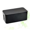 Homoyoyo Power Cord Storage Box Plastic Organizer for Data Headset Cables Black Efficient Wire Management Design Scratch Resistant for Home Office view 2