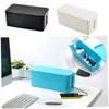Homoyoyo Power Cord Storage Box Plastic Organizer for Data Headset Cables Black Efficient Wire Management Design Scratch Resistant for Home Office view 3