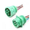 BUIEX 9Pin Deutsch Car Green Circular Aviation Electronic Connector Wiring Harness Compatible with Track J1939 HD16-9-1939S-P080 HD10-9-1939P-P080 (Color : 9P Male, Size : 1 Pc with 15cm Wire) view 2