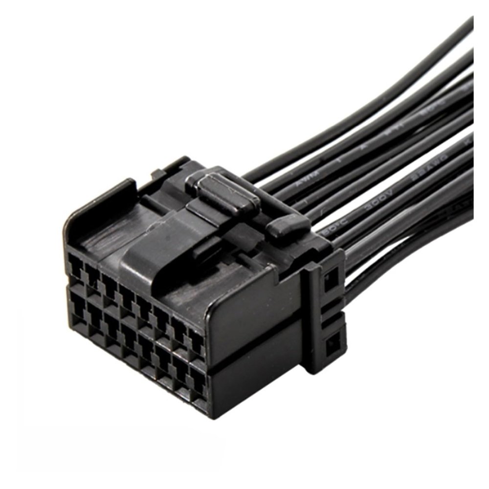 BUIEX 6 8 12 16 20 Pin 1.2mm Sheathed Car Window Lifter Plug with Cable Electronic Connector Wire Harness 174047-2/174045-2(16P Wire Harness)