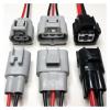Buxns Dj7021y-4.8 Car Harness Waterproof Connector 2/3/4 Pin Electronic Fan Control Motor Male and Female Wire Length 15cm(3p Strip line,1sets) view 2