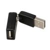 CHANNlCY Flexible Swivel Twist Angle 360 Degree Rotating USB 2.0 Adapter QJY99, 0.2m, Black view 2