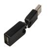 CHANNlCY Flexible Swivel Twist Angle 360 Degree Rotating USB 2.0 Adapter QJY99, 0.2m, Black view 3