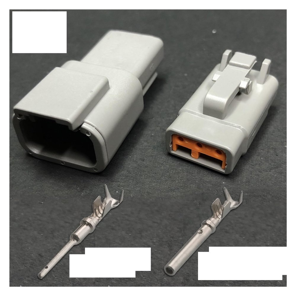 Buxns Connector Dtm04-2p Waterproof of Automobile Harness 2/3 / 4/6 / 8/12 Pin Intake Air Temperature Sensor Dtm06-2s(3p,1sets)