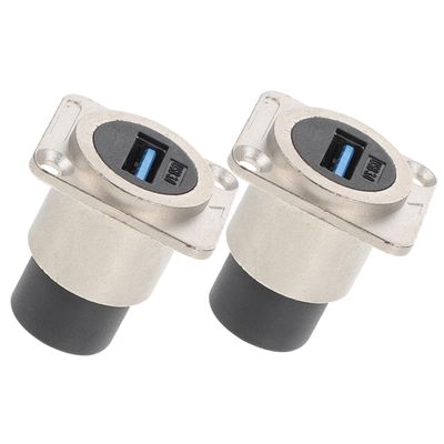Ciieeo USB Flush Mount Connector Pass Through Bulkhead Adapter Metal 5gbps Usb2.0 Compatible Water Cover Included