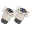 Ciieeo USB Flush Mount Connector Pass Through Bulkhead Adapter Metal 5gbps Usb2.0 Compatible Water Cover Included view 1