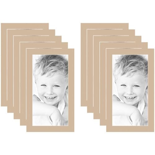 10x20 Dune/Scotch Mist Custom Mat for Picture Frame with 6x16 Opening Size (Mat Only, Frame NOT Included) - 10 Pack
