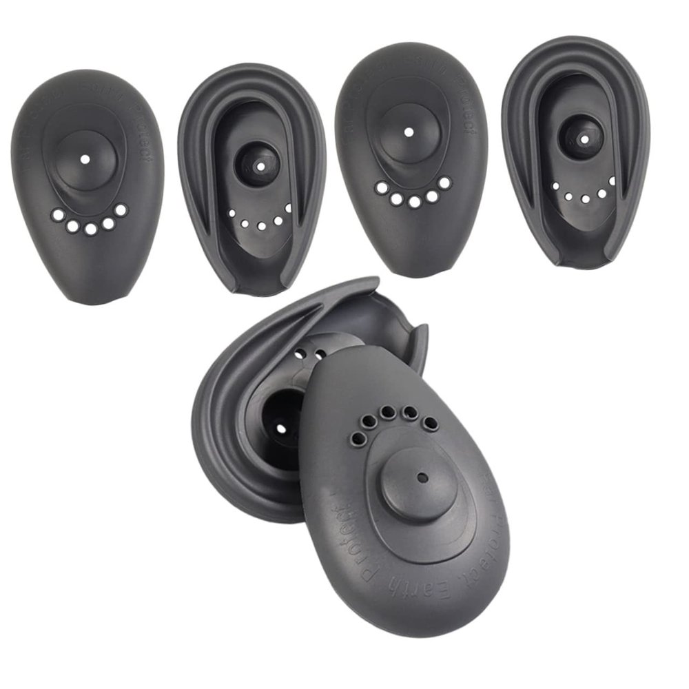 NOLITOY 3pairs Silicone Earmuffs Ear Covers Hair Dye Ear Protectors Noise Reduction Lightweight Warmers for Women
