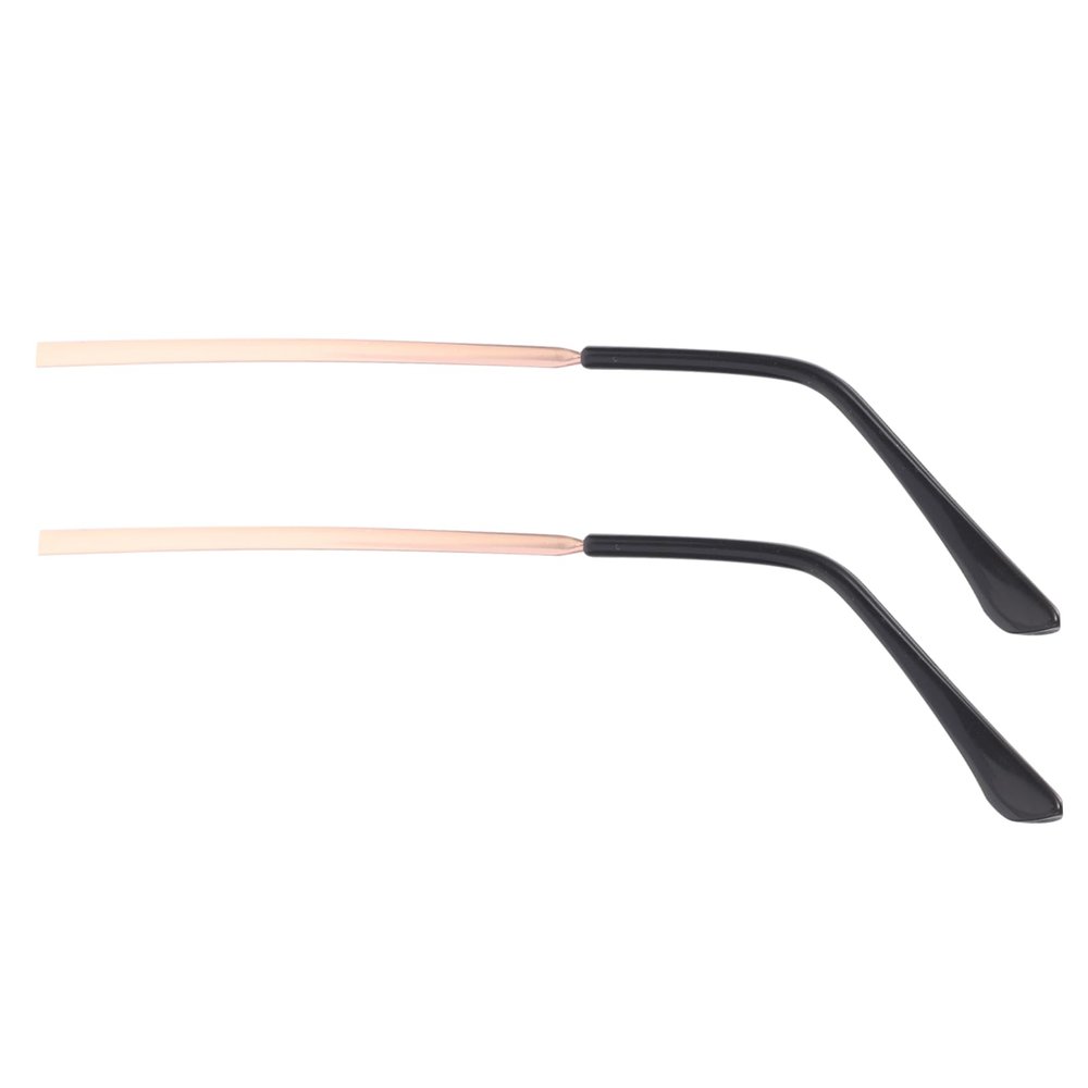 DirectNine Basics 1 Pair Spectacle Legs Eyewear Eyeglass Arm Leg Glasses Temple Black Frames Tooth Gem Black Glasses Eyeglasses Retainer Black Metal Sunglasses Plastic Replace Men and Women, 14X3CM, Rose Gold