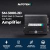 Autotek 3000 Watt 2 Channel Car Audio Amplifier with Bass Knob, High Output Class D Mono Bridged 4 Ohm Stable Input, Street Machine, SM-3000.2D, Black view 2
