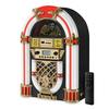 Arkrocket x Elvis Presley Mini Jukebox/Tabletop CD Player/Bluetooth Speaker/Radio/USB and SD Card Player with Retro LED Lighting System (Limitied Edition), Black Gloden view 1