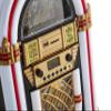 Arkrocket x Elvis Presley Mini Jukebox/Tabletop CD Player/Bluetooth Speaker/Radio/USB and SD Card Player with Retro LED Lighting System (Limitied Edition), Black Gloden view 4