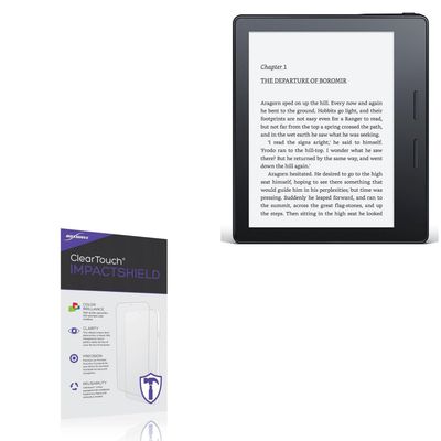 BoxWave Screen Protector Compatible with Amazon Kindle Oasis (1st Gen 2016) - ClearTouch ImpactShield (2-Pack), Impenetrable Screen Protector Flexible Film