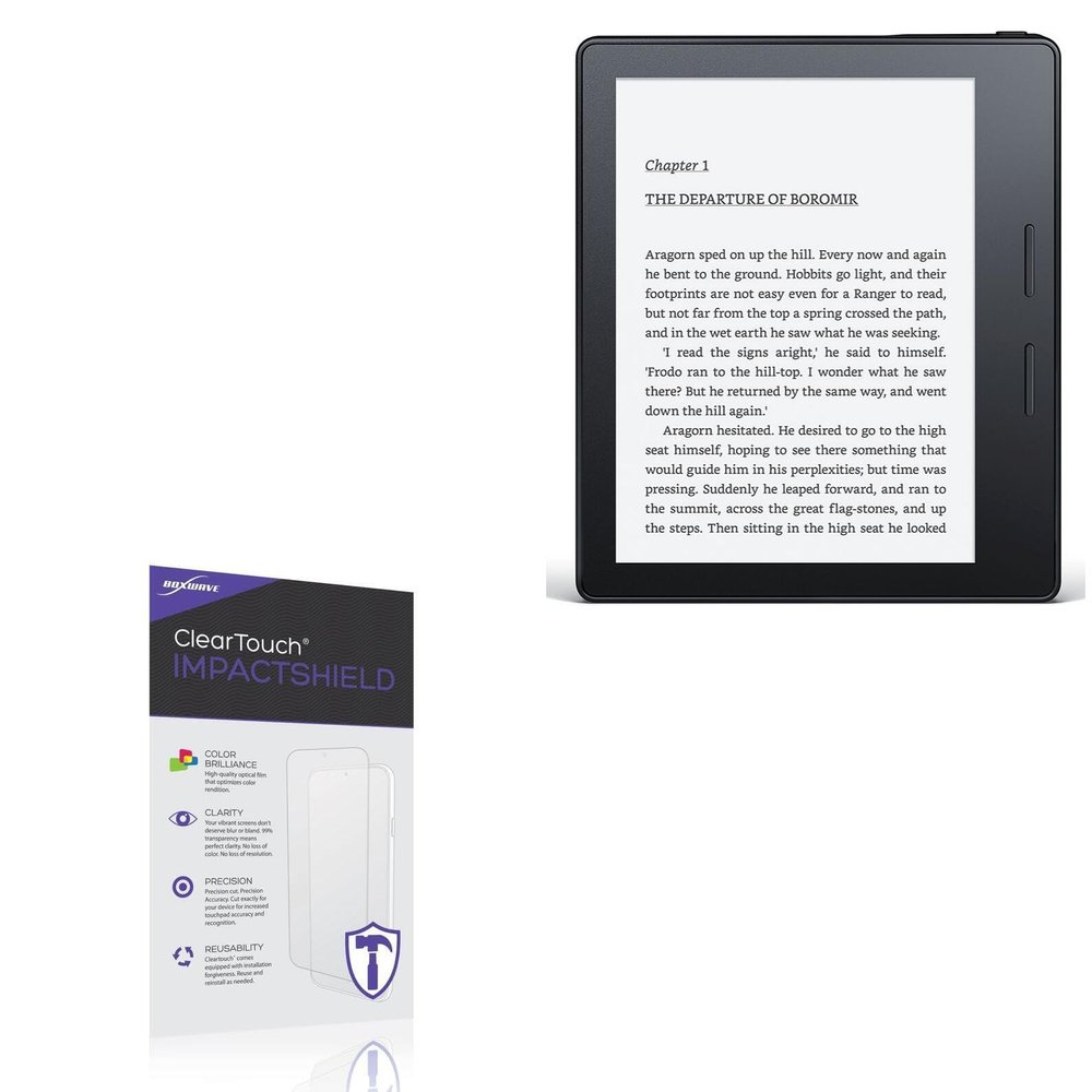 BoxWave Screen Protector Compatible with Amazon Kindle Oasis (1st Gen 2016) - ClearTouch ImpactShield (2-Pack), Impenetrable Screen Protector Flexible Film