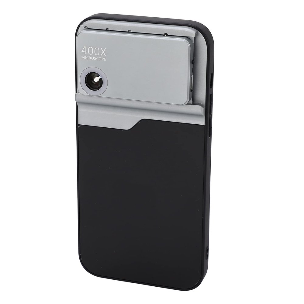 Phone Microscope 400x Microscope Lens with LED Light Phone Case Microscope Observation Take with 400x Microscope Lens Which Can Be Widely Self Contained Light: The