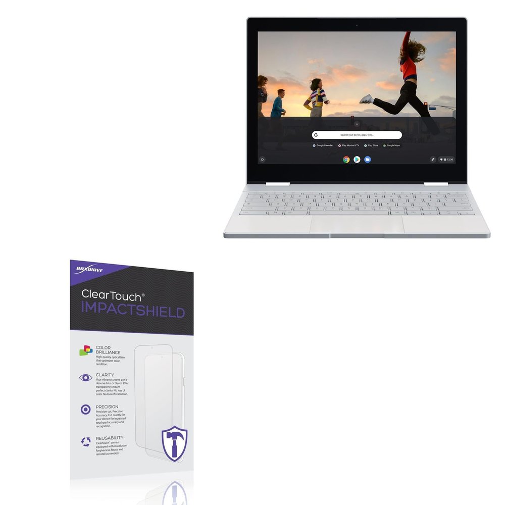BoxWave Screen Protector Compatible with Google Pixelbook - ClearTouch ImpactShield (2-Pack), Impenetrable Screen Protector Flexible Film