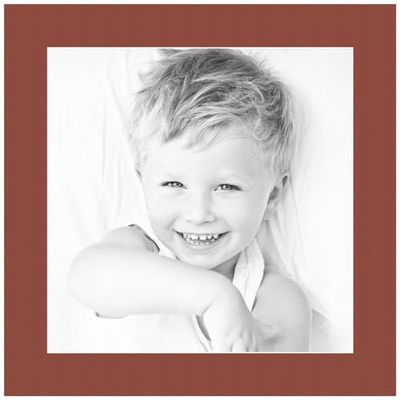 12x12 Terra-Cotta/Cognac Custom Mat for Picture Frame with 8x8 Opening Size (Mat Only, Frame NOT Included) - 5 Pack
