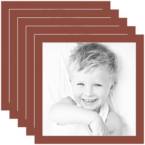 20x20 Terra-Cotta/Cognac Custom Mat for Picture Frame with 16x16 Opening Size (Mat Only, Frame NOT Included) - 5 Pack