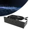 CFTGIW 5.25 Inch Front Panel USB 2.0 Hub 4 Ports Internal Metal USB Hub with 19 Pin Connectors USB 2. Hub Optical Force The Front Panel Speedy Adds Port Broad Compatibility: 4 view 2