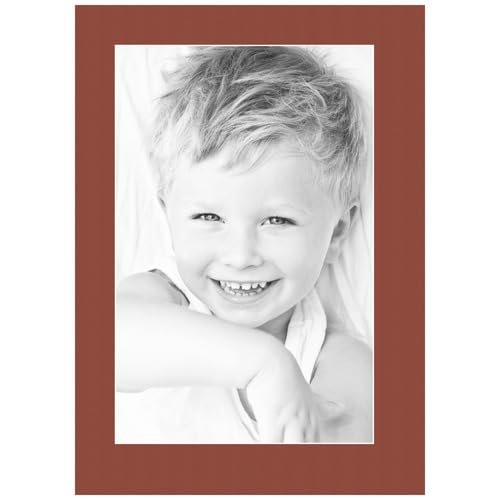 11x17 Terra-Cotta/Cognac Custom Mat for Picture Frame with 7x13 Opening Size (Mat Only, Frame NOT Included) - 1 Pack