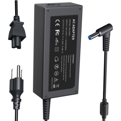 65W Laptop Charger Fit for HP Probook 450 440 445 455 G10 G9 G8 Probook 650 640 G5 G4 G6 G7 for HP Elitebook 640 645 650 655 G8 G9 G10 745 840 850 G3 G4 G5 G6 G7 G8 Blue Tip Power Cord AC Adapter