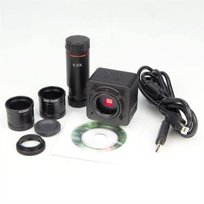 Joebo Microscope Kit Microscope Cameras 5MP Industrial Electronic Eyepiece Digital USB CMOS Video Camera with 0.5X C-Mount for Biological Stereo Microscope Microscope Lens Adapters