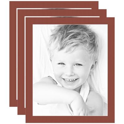 18x22 Terra-Cotta/Cognac Custom Mat for Picture Frame with 14x18 Opening Size (Mat Only, Frame NOT Included) - 3 Pack