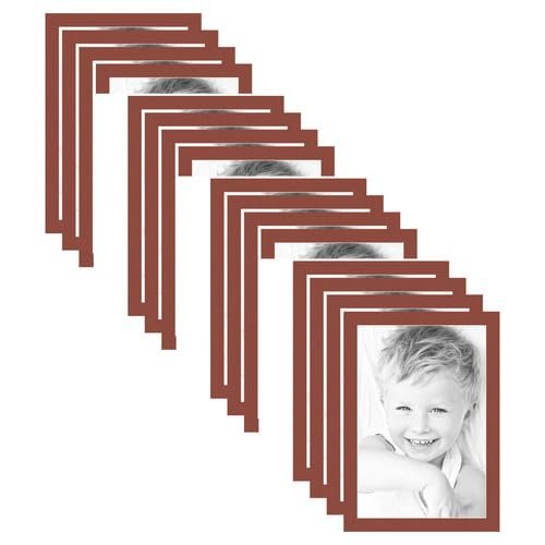 16x24 Terra-Cotta/Cognac Custom Mat for Picture Frame with 12x20 Opening Size (Mat Only, Frame NOT Included) - 4 Pack