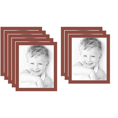18x22 Terra-Cotta/Cognac Custom Mat for Picture Frame with 14x18 Opening Size (Mat Only, Frame NOT Included) - 8 Pack