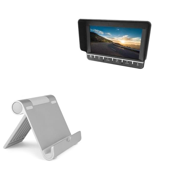 BoxWave Stand and Mount Compatible with Accele LCDRV7DVR3CBSK - VersaView Aluminum Stand, Portable, Multi Angle Viewing Sturdy