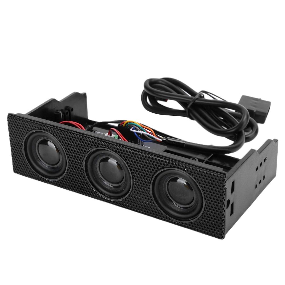 CFTGIW PC Front Panel Speaker Stereo Surround Computer Case Builtin Mic There are Three Units of Audio System Layout Which Realize Stereo Surround Imp The Product Possess,