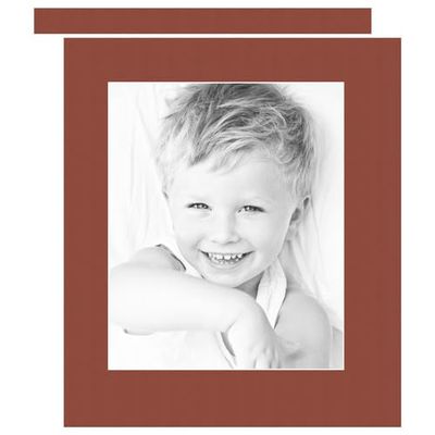 8.5x11 Terra-Cotta/Cognac Custom Mat for Picture Frame with 4.5x7 Opening Size (Mat Only, Frame NOT Included) - 2 Pack