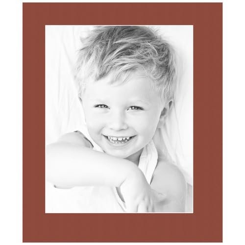 11x14 Terra-Cotta/Cognac Custom Mat for Picture Frame with 7x10 Opening Size (Mat Only, Frame NOT Included) - 1 Pack